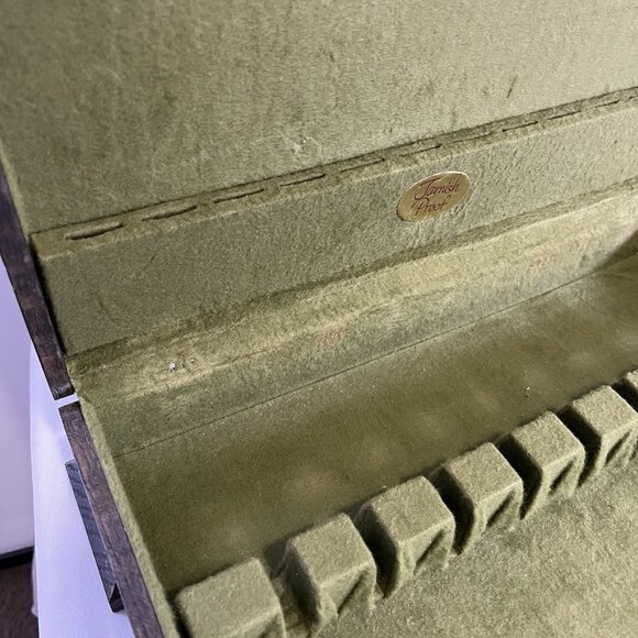 Vintage 60s MCM Deco International Silverplate Flatware Set w/ Chest 65pc Floral - Picture 12 of 16